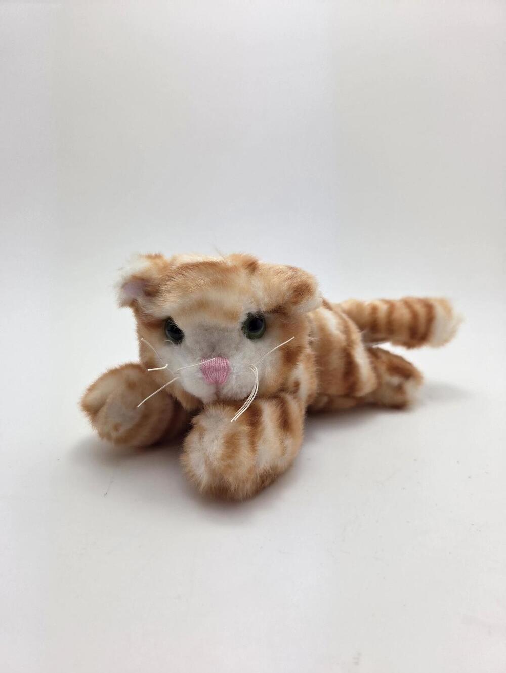 Vintage Ganz "Stripes and Solids” Cat without Tag, Ganz Tabby Cat Plush (4 inch)